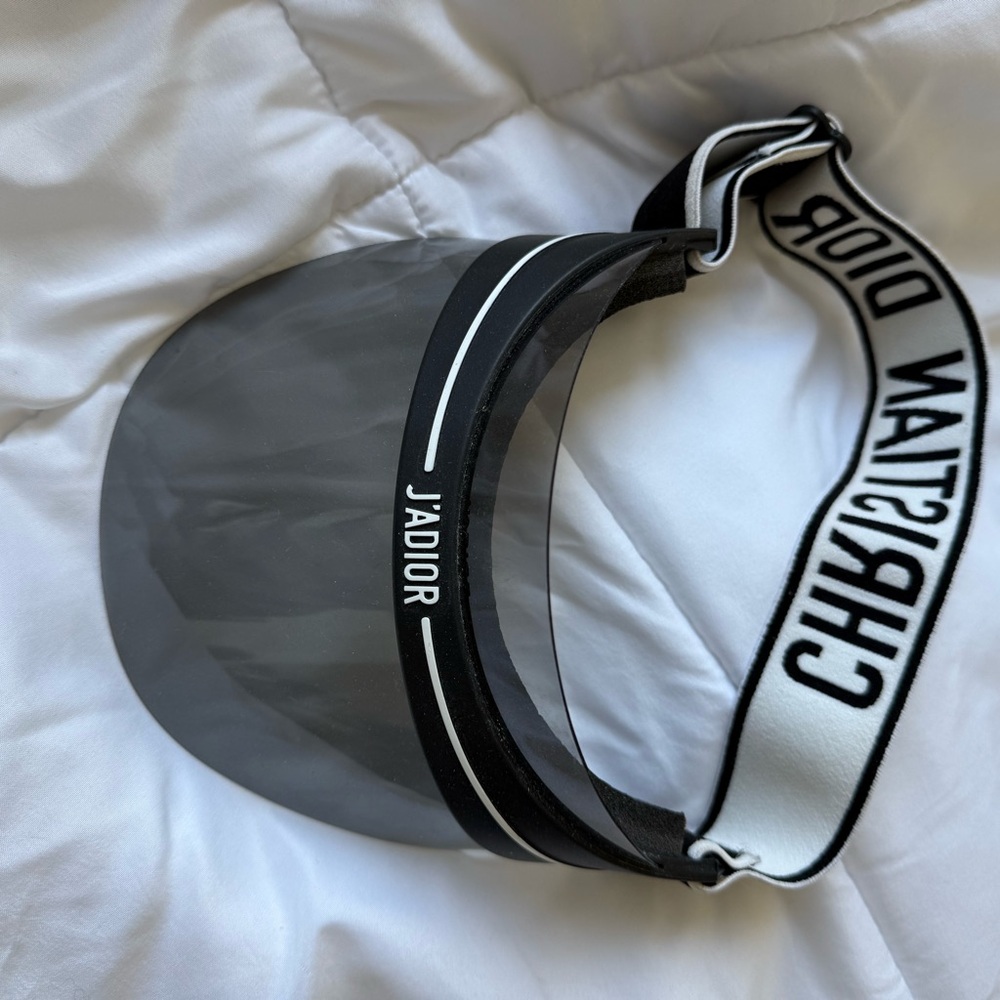 Dior Black and White Visor Hat Sporty Design